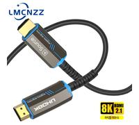 Câble Fibre Optique HDMI 2.1 8K 60Hz 4K 120Hz 2.0 Ultra Haute Vitesse 48Gbps HDR EARC 3D HDCP 10M 15M 20M 30M 50M Pour Téléviseur et Projecteur HDMI optic fiber 8K