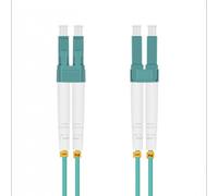 Helos Câble Patch Fibre Optique LC/LC Duplex 50/125µm OM3 Aqua 1,5m