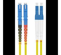 Câble fibre optique Helos 254586 SC vers E2000 1m OS2 monomode 9µm jaune pour InfiniBand