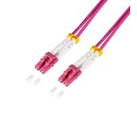 Câble fibre optique LogiLink FC4LC01 OM4 duplex 2x LC/LC 50µm 1m rose multimode