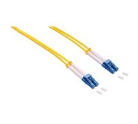 Câble fibre optique LogiLink FP0LC20 OS2 monomode 9µm 20m duplex 2x LC/LC jaune pour réseau InfiniBand