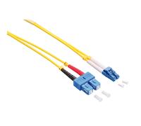 Câble fibre optique LogiLink LC/SC 1m OS2 monomode 9µm Full Duplex jaune FP0LS01