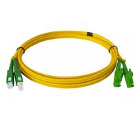 Câble fibre optique LWL - 1m OS2 jaune, E2000/APC vers SC/APC - Duplex 9/125 - Câble fibre optique - 1 m