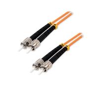 Câble Fibre Optique MCL FJOM2/STST-1M OM2 Multimode 50/125µm ST/ST 1m LSZH Orange UPC avec Test de Conformité