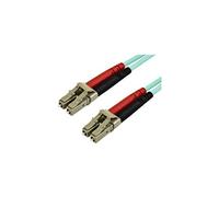 StarTech.com 15m OM3 LC to LC Multimode Duplex Fiber Optic Patch Cable - Aqua - 50/125 - LSZH Fiber Optic Cable - 10Gb (A50FBLCLC15) - Cordon de raccordement - LC multi-mode (M) pour LC...