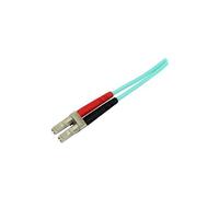 StarTech.com Câble Fibre Optique Multimode de 2m LC/UPC à SC/UPC OM3, Fibre Zipcord Full Duplex 50/125µm, Réseaux 100G, LOMMF/VCSEL, <0.3dB Faible Perte d'Insertion, Cordon Patch Fibre LSZH