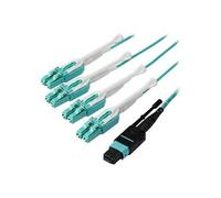 Câble Fibre Optique Multimode OM3 de 3m MTP(F) vers 4x LC - Câble éclaté - MTP/MPO multimode (F) pousser/tirer pour LC multi-mode (M) pousser/tirer -