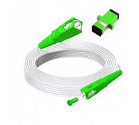 Cable Fibre Optique SC/APC-SC/APC pour Orange SFR Bouygues Freebox Sosh RED by SFR, Rallonge fibre optique Avec un Coupleur Fibre Optique Gratuit, Jarretière fibre optique simplex monomode (5M)