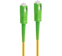 Câble fibre optique SC/APC vers SC/APC Câble patch simplex monomode Câble fibre optique Fiber Patch Cable jaune/vert (1m)