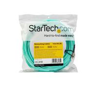 StarTech.com 15m OM3 LC to LC Multimode Duplex Fiber Optic Patch Cable - Aqua - 50/125 - LSZH Fiber Optic Cable - 10Gb (A50FBLCLC15) - Cordon de raccordement - LC multi-mode (M) pour LC...