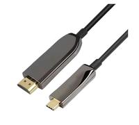 Câble fibre optique Type C vers HDMI 10 m 8K à 60 Hz 4K à 120 Hz compatible 4/3 for convertisseur HDTV USB-C HDMI