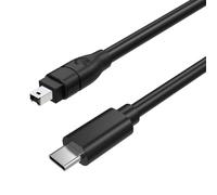 Câble FireWire 400 vers USB-C 4 broches IEEE 1394a i.LINK pour Sony | 1,8 m de long, Plug & Play, affichage uniquement, série Mini DV DCR-TRV, fiche mâle