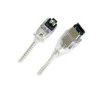 Câble Firewire IEEE 1394 - APM - 1 m - Noir ou Transparent - Mâle/Mâle - 6c/4c