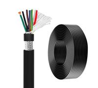 Câble Flexible Blindé TRVVP, Câble Noir For Chaîne Porte-câbles, 2C/3C For Routeurs CNC, Broches VFD CNC, Appareils Électriques, Imprimantes 3D, Convoyeurs (25/50/100 Pieds)(25ft,0.20mm²-3C)