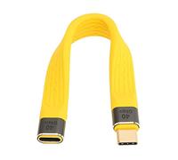 Câble Flexible Court USB C vers USB C, Câble de Type C Mâle vers Femelle, Charge Rapide 5 A 100 W PD, Câble de Transfert de Données 40 Gbit/s pour SSD Externe et Appareils de Type