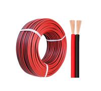 Câble Flexible En Cuivre Pur PVC À 2 Conducteurs, Rouge Et Noir, 0,3-2,5 Mm², For Rallonge Automobile, Haut-parleur, Bande LED(60ft,1.5mm²)
