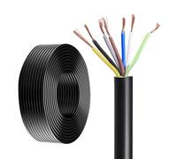 Câble Flexible En Cuivre Sans Oxygène RVV 18 °C/20 °C, Gaine PVC Noire, Fil D'alimentation Multiconducteur Basse Tension, For LED, Applications Électriques, Transmission De Puissance(100ft,0.30mm²-20C