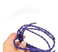 câble flexible Fil de suspension en tissu vintage, fil électrique à 2 conducteurs, câble textile rétro torsadé tressé de 0,75 mm², cordon de lampe nordique connecteur d'extension (Color : Purple, Si