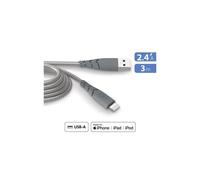 Câble Force Power CBL Ultra Renforcé USB-A Vers Lightning 3M Gris