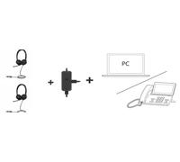 Câble formateur USB Yealink 1308230, connecteur Y, modes écoute, guidage, intervention et prise en main, pour casques Ye