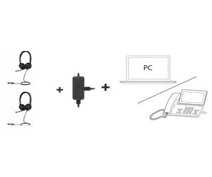 Câble formateur USB Yealink 1308230, connecteur Y, modes écoute, guidage, intervention et prise en main, pour casques Ye