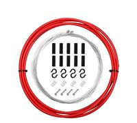 Cable Frein Velo Câble de 2/2,5 m for manettes vélo, dérailleur, câble frein, 4 mm/5 mm, ensemble câbles changement vitesse et for route, boîtier, pièces(Shift Red 4mm)
