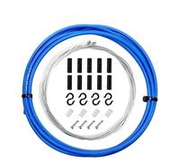 Cable Frein Velo Câble de 2 m/2,5 m for manettes vélo, câbles frein, dérailleur, câble changement vitesse, 4 mm/5 mm, for VTT, route(Shift Blue 4mm)