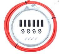 Cable Frein Velo Manettes de vélo Dérailleur Câbles frein Tube câble changement vitesse 5 mm Route VTT Vélo Manette Câble Ligne Accessoires(Red)