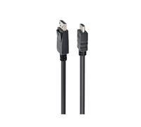 Gembird Câble vidéo CC-DP-HDMI-10M – 10 m HDMI Type A vers DisplayPort Noir