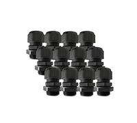 Cable Gland 1/2 Npt,Nylon Plastic Connectors with Lock Nut and Gaskets IP68 Waterproof Adjustable 6-12mm Cord Gland,UL Approved (12 Pack)