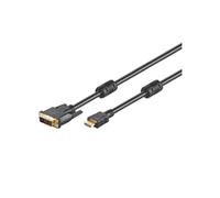Câble Goobay HDMI vers DVI-D 2m - Connecteurs Mâle/Mâle - Référence Goobay 51580 - Longueur 2 mètres - Connexion HDMI et DVI-D