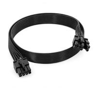 Câble Gpu 8 Broches Pcie 60 Cm - Adaptateur Atx vers Pcie 6+2, pour Alimentation De Carte Graphique, Câble Pci Express 8 Broches Modulaire, Compatible avec Corsair, Thermaltake, ARESGAME, Noir