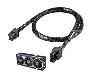 Câble GPU PCIe 8 Broches vers 6+2 pour Alim Modulaire Seasonic | Compatible avec Alimentations Modulaires Seasonic, 8 Broches PSU vers PCIe 6+2, 18AWG, 60 cm
