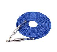 Câble Guitare d'Instrument, 6.35mm Stéréo vers 6.35mm Mono Jack Audio Câble, Mâle à Mâle Fil Alliage de Zinc 6.35mm Prise Droite pour Instruments Électriques,