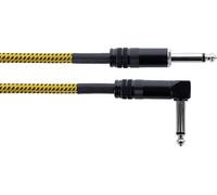 Câble de raccordement Cordial 14776 Jack instruments [1x Jack mâle 6,3 mm (mono) - 1x Jack mâle 6,3 mm (mono)] 3 m noir, jaune