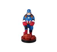 Cable Guys Marvel Captain America Support Manette et Porte Telephone - Gaming Accessoire et Figurine pour Bureau et Gamer Setup, Compatible avec Xbox, PlayStation et la Plupart des Manettes