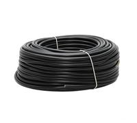 Câble H05VV-F H05VVF, 5 x 2,5 mm2, écheveau 10 m, noir, système électrique, 380 V 400 V, 5 conducteurs, pour intérieur adapté aux environnements humides, triphasés, 5G2.5, électricité prolongée, prise