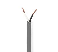 Câble haut parleur | 2 x 1.50 mm² | Cuivre | 100.0 m | Rond | PVC | Gris Foncé | Bobine