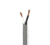 Câble haut parleur | 2 x 2.50 mm² | Cuivre | 100.0 m | Rond | PVC | Gris Foncé | Bobine