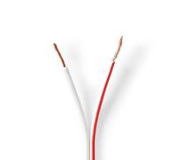Câble haut parleur | 2x 1.50 mm² | Cuivre | 100.0 m | Rond | PVC | Blanc | Bobine