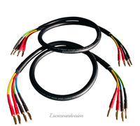 Câble haut-parleur bi-fil Van Damme série noire 4 x paire terminée de 2,5 mm