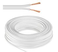 câble haut-parleur blanc 10 m, diamètre 2 x 2,5 mm