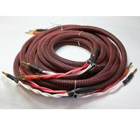Dynavox Perferct Sound Câble haut-parleur flexible 2 x 2 m, fiches bananes de qualité, confectionné, Coloris noir/rouge