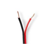 Câble haut parleur - NEDIS - CABR1500BK1000 - 100 m - Cuivre - Rouge / Noir
