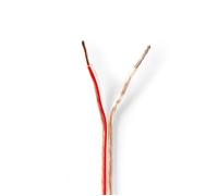 Nedis Câble Rond pour Haut-parleur Double Conducteur de 1.50mm2 en Bobine 15m