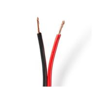 Câble haut parleur - NEDIS - CABR2500BK1000 - 2x 2.50 mm² - 100.0 m - Rouge / Noir