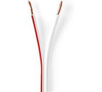 Câble haut parleur Nedis CABR2500WT1000 Blanc Blanc G