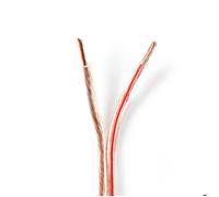 Câble haut parleur - NEDIS - CABR4000TR1000 - 100.0 m - Cuivre - Transparent