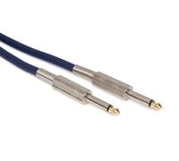 Câble Haut-Parleur Professionnel 6.35Mm Mono Raccordé À Une Fiche Mono Raccordée 6.35Mm - Bleu (10M)