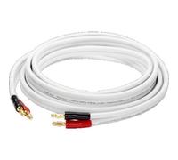 Real Cable Paire de câbles d'enceinte CBV130016 2 x 3 m 1,3 mm² Blanc Mâle/Mâle